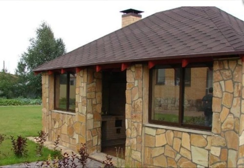 Плитняк златолит жёлтый для фасада 1,5-3 см купить в Среднеуральске