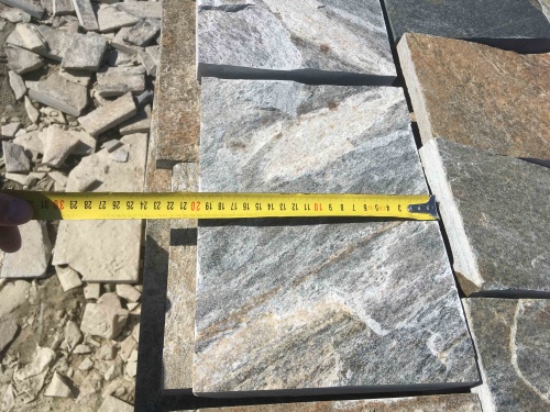 Плитка пилёная златолит Уральский для цоколя, отмостки купить в Среднеуральске